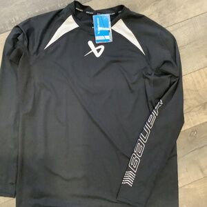 Bauer hockey fit long sleeve shirt, size medium